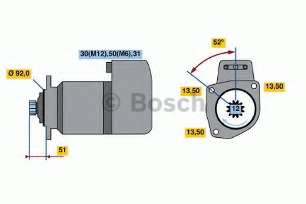 BOSCH 0 001 417 075 Starter